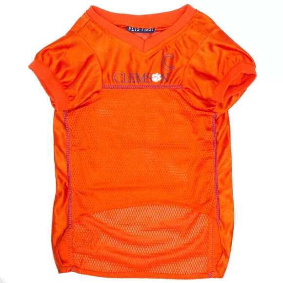 Orange Dog Football Jersey Clemson Tigers #00 Size Large Pets Sports Mesh Shirt - Picture 5 of 7